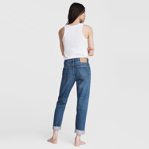 Rag&Bone "Rosa" Mid Rise Boyfriend Jean in "Clover", size 24 - Picture 2 of 13